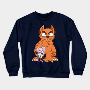 Dr Catnip and his monster cat MouseTrap Crewneck Sweatshirt